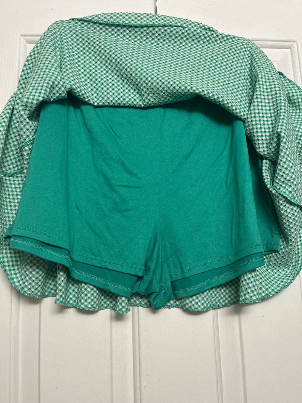 wild fable Green Check Knit Mini Skirt - Picture 2 of 2